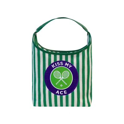 Lilly Loves Women's Green Wimbledon Inspired Kiss My Ace Bag