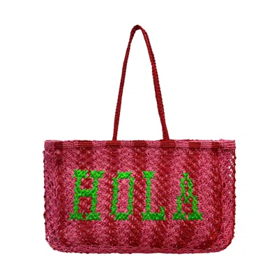 Lilly Loves Women's Hola Pink Jute Bag