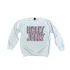 Lilly Loves Women's Holly Jolly White Christmas Sweater In White
