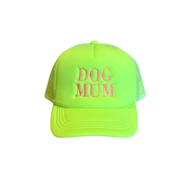 Lilly Loves Women's Neon Yellow Dog Mum Cap