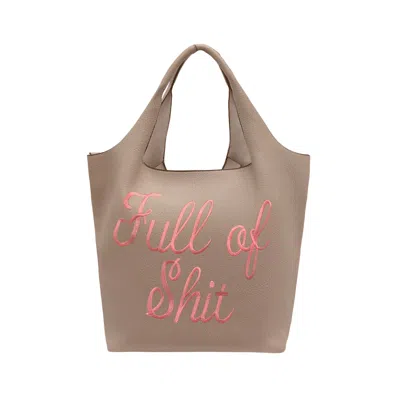 Lilly Loves Women's Neutrals Full Of Shit Nude Hand Bag In Brown