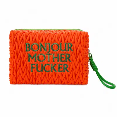 Lilly Loves Women's Orange Bonjour Mf Cosmetic Bag