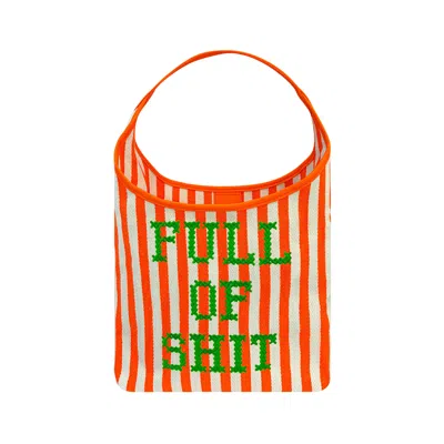 Lilly Loves Women's Orange Canvas Full Of Shit Bag