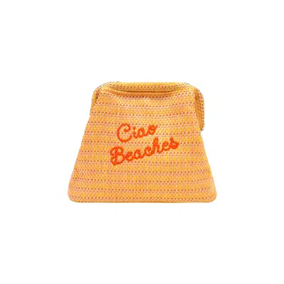 Lilly Loves Women's Orange Neon Ciao Beaches Beach Clutch