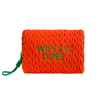 Lilly Loves Women's Orange Wipes & Dipes Cosmetic Bag