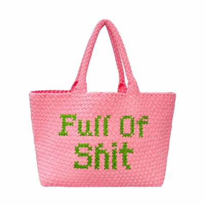 Lilly Loves Women's Pink & Geen Full Of Shit Handbag