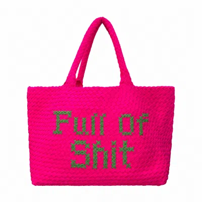 Lilly Loves Women's Pink & Green Full Of Shit Handbag