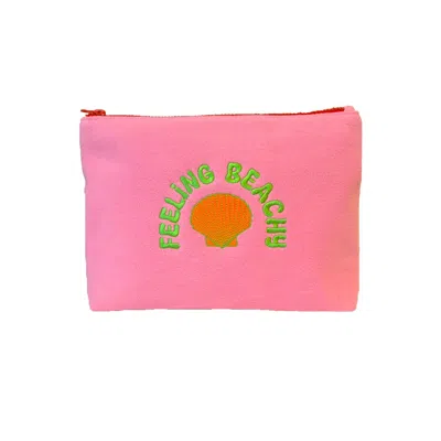 Lilly Loves Women's Pink / Purple Feeling Beachy Embroidered Holiday Bag