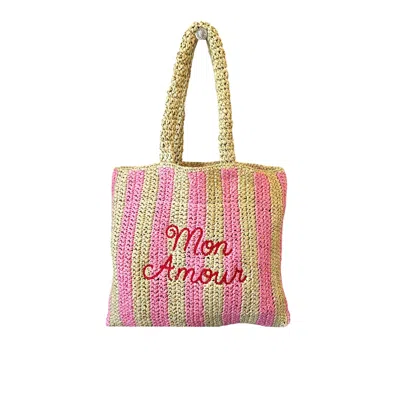 Lilly Loves Women's Pink / Purple Mon Amour Summer Basket Bag In Multi