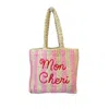 Lilly Loves Women's Pink / Purple Mon Cheri Summer Straw Bag