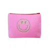 Lilly Loves Women's Pink / Purple Pink Smiley Face Cosmetic Bag