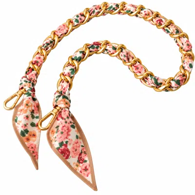Lilly Loves Women's Pink Rosy Rosie Scarf Metal Strap