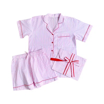 Lilly Loves Women's Pink / Purple Pink Short Set Pajamas