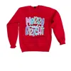 Lilly Loves Women's Red Merry And Bright Chrsitmas Sweater In Red