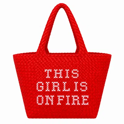 Lilly Loves Women's Red This Girl Is On Fire Handbag