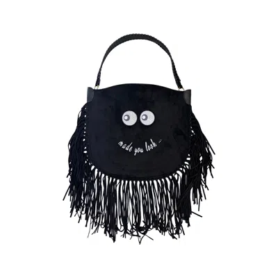 Lilly Loves Women's Suede Black Make You Look Handbag