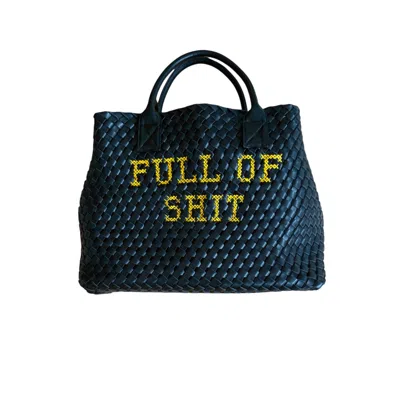 Lilly Loves Women's Vegan Leather Black Embroidered Bag