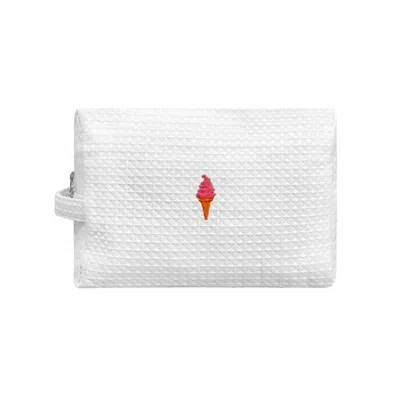 Lilly Loves Women's White Ice Cream Waffle Travel Bag