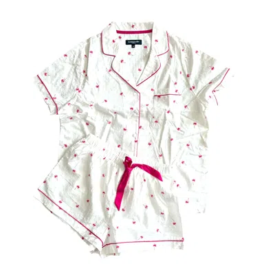 Lilly Loves Women's White Palm Tree Cotton Pajamas