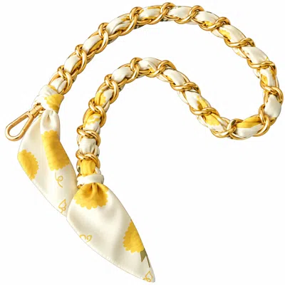Lilly Loves Women's Yellow Mild Maggie Scarf Metal Strap