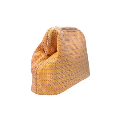 Lilly Loves Women's Yellow Pink Woven Beach Clutch