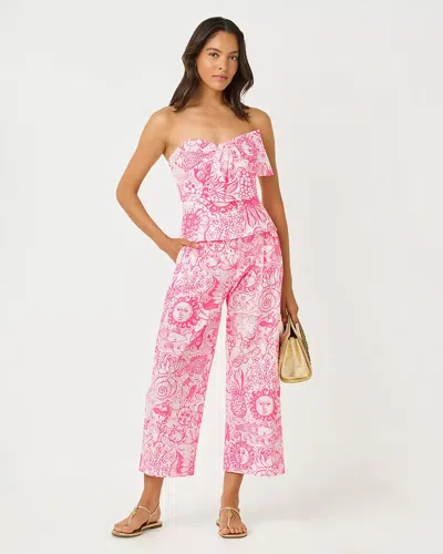 Lilly Pulitzer 25" Mandalay Wide Leg Crop Pant In Multi