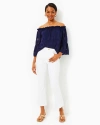 Lilly Pulitzer Annet High Rise Crop Flare Jean In Resort White In Resort White