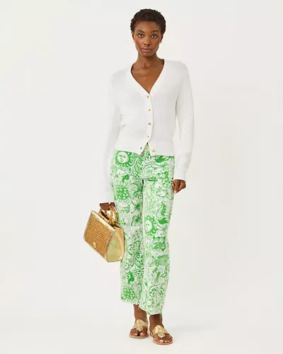 Lilly Pulitzer 27" Harleen High Rise Crop Jean In Green