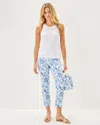 Lilly Pulitzer 27" Nancee High Rise Crop Pant In White
