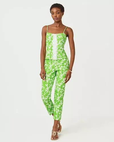 Lilly Pulitzer 27" Nancee High Rise Crop Pant In Green