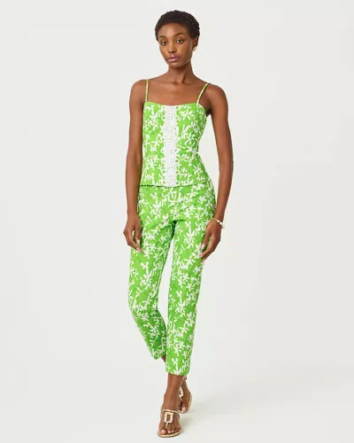 Lilly Pulitzer 27" Nancee High Rise Crop Pant In Green