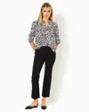 Lilly Pulitzer 28" Christabel Ponte Crop Flare Pant In Noir