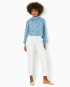 Lilly Pulitzer Gretchen High Rise Straight Leg Pants In Resort White In Resort White