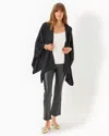 Lilly Pulitzer 28" Liza Coated Crop Flare Jean In Noir