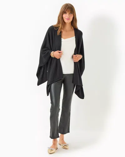 Lilly Pulitzer 28" Liza Coated Crop Flare Jean In Noir
