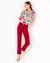 Lilly Pulitzer 29" Ana High Rise Pant In Malbec Red