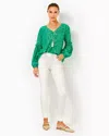Lilly Pulitzer 29" Eagan Shimmer Denim High Rise Skinny Jean In Coconut Metallic