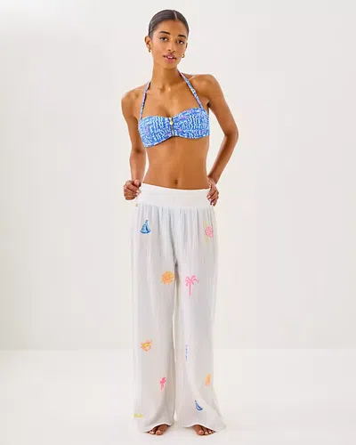 Lilly Pulitzer 29" Enzo Embroidered Pant Cover-up