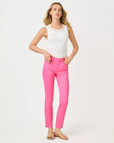 Lilly Pulitzer 29" South Ocean High Rise Skinny Jean In Pink