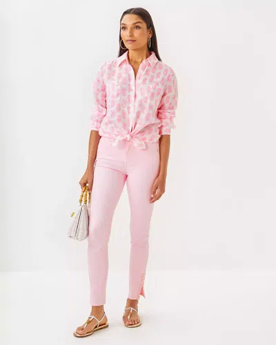Lilly Pulitzer 29" South Ocean High Rise Skinny Jean In Pink Muse