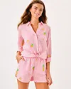 Lilly Pulitzer 3" Elodey Linen Short In Pink