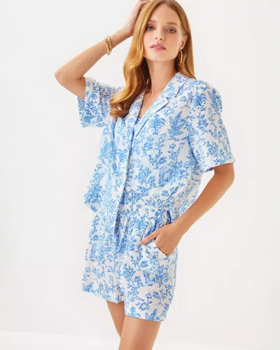 Lilly Pulitzer 3" Portor Cover-up Shorts In Resort White Tall Tales