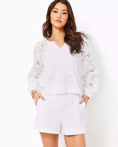 Lilly Pulitzer 3" Sarissa Stretch Short In Resort White