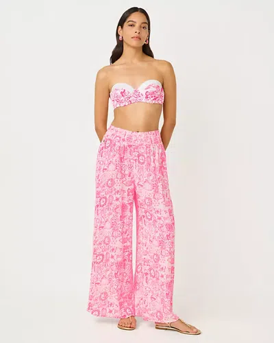 Lilly Pulitzer 30" Enzo Cotton Cover-up Pant In Pink