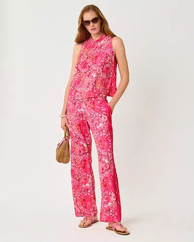 Lilly Pulitzer 32" Bal Harbour Palazzo Pant In Paradise Punch Jims Stuff Engineered Set