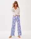 Lilly Pulitzer 32" Bal Harbour Palazzo Pant In Tropicalia Purple Elephant In The Bloom Engineered Bottom