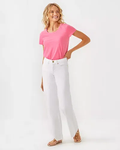 Lilly Pulitzer 33" Aniston High Rise Straight Leg Jean In Resort White