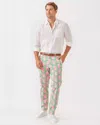 Lilly Pulitzer 34" Men's Stuff Mizner Pant In Fauna Green Party Like A Pineapple