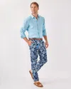Lilly Pulitzer 34" Men's Stuff Mizner Pant In Low Tide Navy Tall Tales