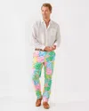 Lilly Pulitzer 34" Men's Stuff Mizner Pant In Multi Bright Delight Patch